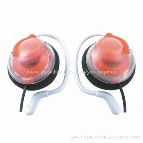 Lightweight Stereo Earhook Headphones with 5mW Rated Power